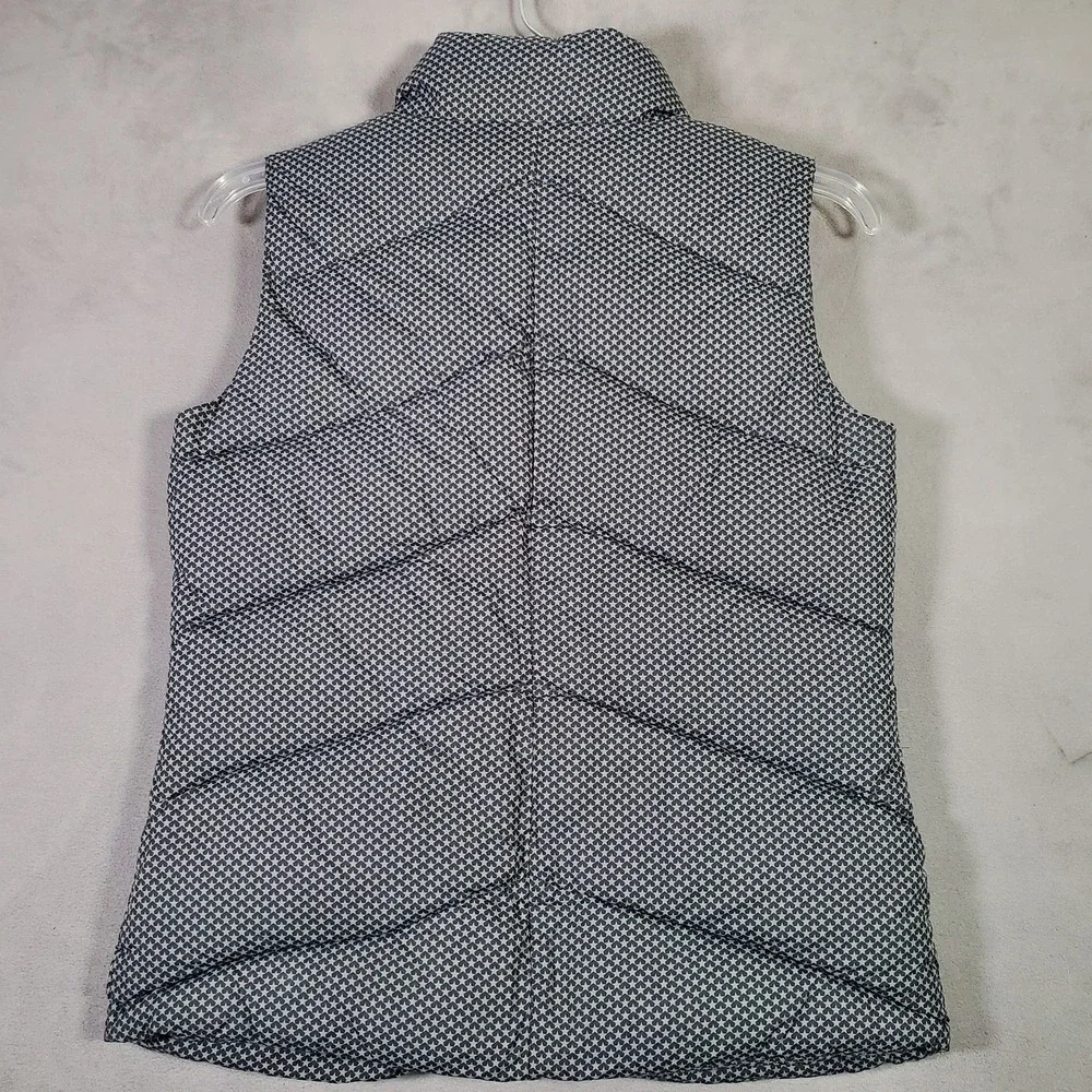 Nike Puffer Vest Girls L 14/16 Gray All Over Star Print Full Zip Winter Gorpcore